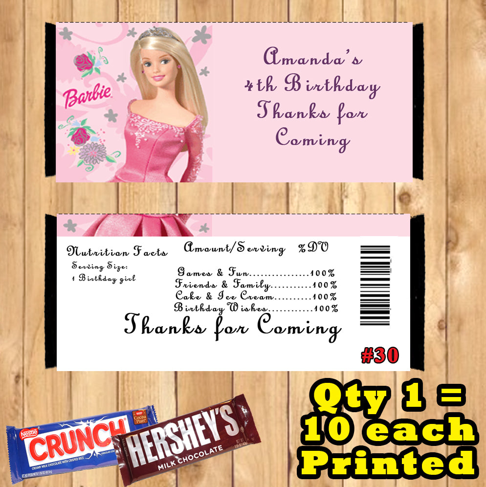 Birthday Candy Wrappers M&M Candy Bags Personalized Birthday 