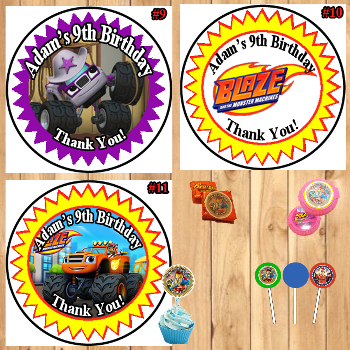 Custom Blaze the Monster Machines Inspired Favour Stickers - Etsy Australia Blaze and the monster machine sticker template or car toy