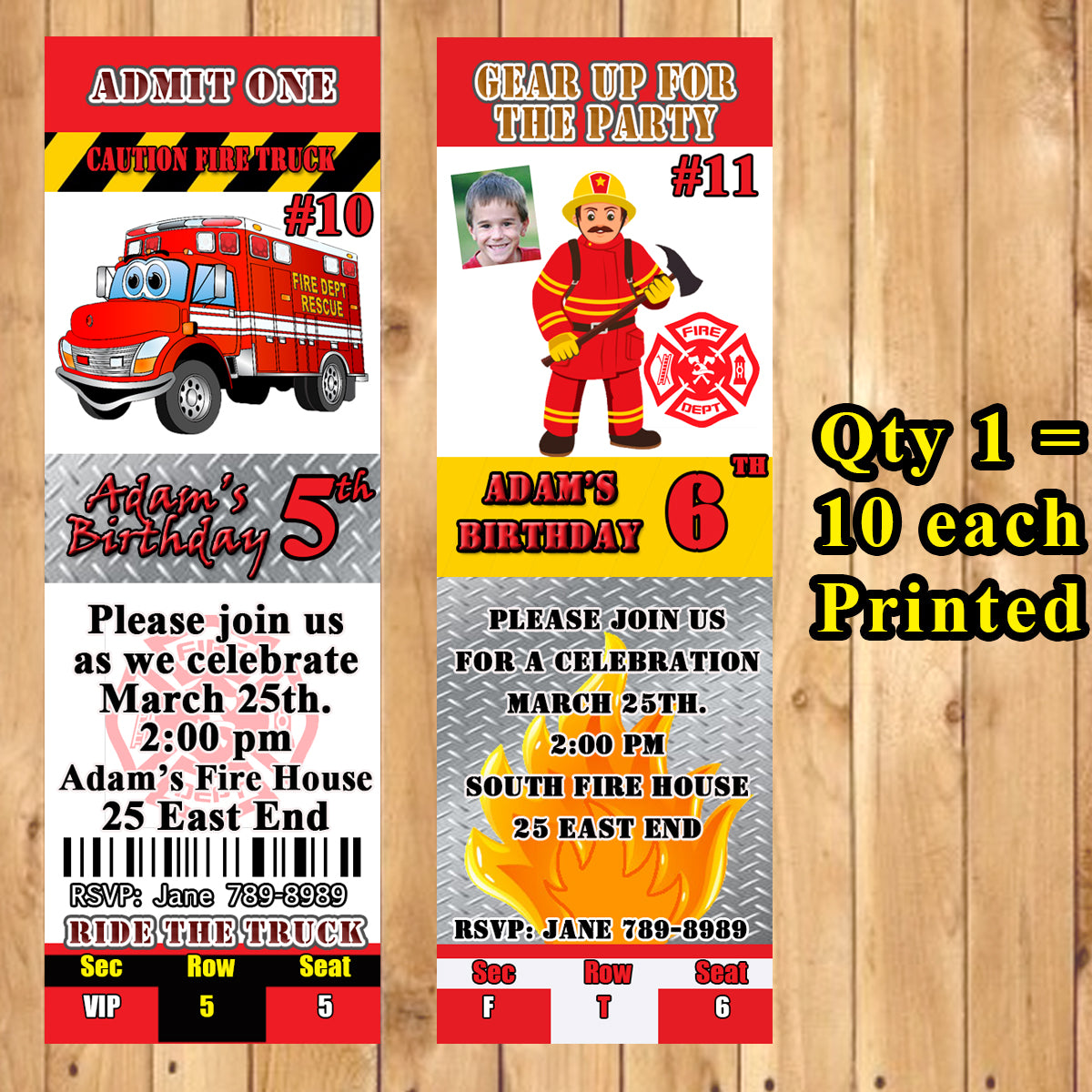 Firefighter Invitation Firetruck Invite Firefighter Birthday 