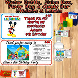 Mickey & Minnie Mouse Birthday Stickers Printed 1 Sheet Favor Stickers Address Labels Water Bottle Labels Personalized Custom Made
