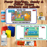 Bubble Guppies Birthday Favor Stickers Address Labels Candy Stickers Water Bottle Labels Personalized
