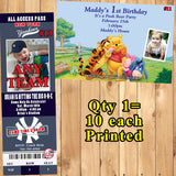 Baby 1st Birthday Invitations Printed 10 ea with Env Personalized Custom Made