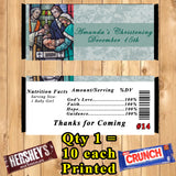 Baptism Bar Mitzvah Christening Printed Birthday Candy Bar Wrappers 10 ea Personalized Custom Made