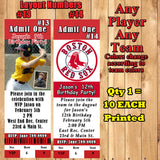 Baseball MLB Birthday Invitations 10 ea w/Env Personalized Any Team Any Player