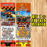 Blaze Monster Machine Truck Birthday Invitations Printed 10 ea with Env Personalized Custom Made