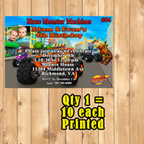 Blaze Monster Machine Truck Birthday Invitations Printed 10 ea with Env Personalized Custom Made