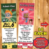 Bubble Guppies Printed Birthday Invitations 10 ea with Env Personalized Custom Made