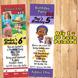 Bubble Guppies Printed Birthday Invitations 10 ea with Env Personalized Custom Made