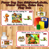 Dinosaur Train Printed Birthday Stickers Water Bottle Address Popcorn Favor Labels Personalized Custom Made