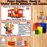 Daniel Tiger Birthday Round Stickers Printed 1 Sheet Cup Cake Toppers Favor Stickers Address Labels Water Bottle Labels Personalized Custom Made