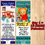 Daniel Tiger Printed Birthday Invitations 10 ea with Env Personalized Custom Made