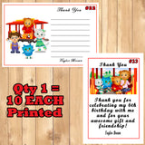 Daniel Tiger Birthday Thank You Cards 10 each With or Without Env Printed Personalized Custom Made