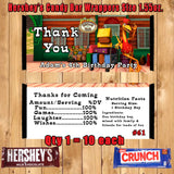 Dinosaur Train Printed Birthday Candy Bar Wrappers 10 ea Personalized Custom Made