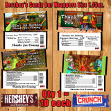 Dinosaur Train Printed Birthday Candy Bar Wrappers 10 ea Personalized Custom Made