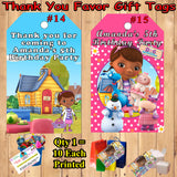 Doc McStuffins Birthday Favor Thank You Gift Tags 10 ea Personalized Custom Made Printed
