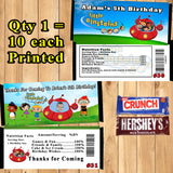 Little Einsteins Printed Birthday Candy Bar Wrappers 10 ea Personalized Custom Made