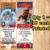 Lion King Printed Birthday Invitations 10 ea with Env Personalized Custom Made