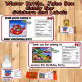 Little Einsteins Printed Birthday Stickers Water Bottle Address Popcorn Favor Labels Personalized Custom Made