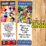 Mickey Mouse & Minnie Mouse Birthday Invitations Printed 10 ea with Env Personalized Custom Made