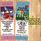 Mickey Mouse & Minnie Mouse Birthday Invitations Printed 10 ea with Env Personalized Custom Made