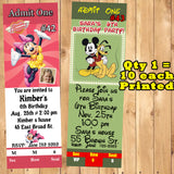 Mickey Mouse & Minnie Mouse Birthday Invitations Printed 10 ea with Env Personalized Custom Made