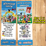 Mickey Mouse & Minnie Mouse Birthday Invitations Printed 10 ea with Env Personalized Custom Made