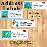 Octonauts Printed Birthday Stickers Water Bottle Address Favor Labels Personalized Custom Made