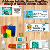 Octonauts Printed Birthday Stickers Water Bottle Address Favor Labels Personalized Custom Made