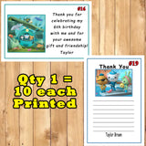 Octonauts Birthday Invitations 10 ea or Thank You Cards 10 ea with Env Personalized Custom Made Printed