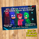 PJ Masks Birthday Invitations Printed 10 ea with Env Personalized Custom Made