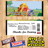Pooh Bear Printed Birthday Candy Bar Wrappers 10 ea Personalized Custom Made