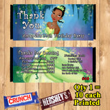 Princess Printed Birthday Candy Bar Wrappers 10 ea Personalized Custom Made