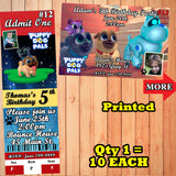 Puppy Dog Pals Birthday Invitations Printed 10 ea with Envelopes Personalized