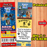 Puppy Dog Pals Birthday Invitations Printed 10 ea with Envelopes Personalized