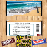 Retirement Party Favor Printed Candy Bar Wrappers 10 ea Personalized Custom Made