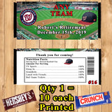 Retirement Party Favor Printed Candy Bar Wrappers 10 ea Personalized Custom Made