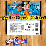 Rusty Rivets Printed Birthday Candy Bar Wrappers 10 ea Personalized Custom Made