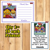 Sid The Science Kid Birthday Invitations 10 each or Thank You Cards 10 ea Personalized with Envelopes Custom Made