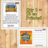 Skylanders Birthday Thank You Cards 10 each With or Without Env Printed Personalized Custom Made