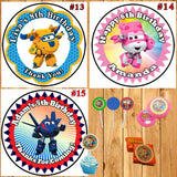 Super Wings Birthday Round Stickers Printed 1 Sheet Cup Cake Toppers Favor Stickers Personalized Custom Made