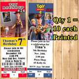 Toy Story 4 Birthday Invitations Printed 10 ea with Env Personalized Custom Made