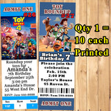 Toy Story 4 Birthday Invitations Printed 10 ea with Env Personalized Custom Made