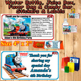 Thomas and Friends Train Birthday Round Stickers Printed 1 Sheet Cup Cake Toppers Favor Stickers Water Bottle Labels Personalized Custom Made
