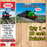 Thomas The Train Thomas and Friends Birthday Invitations Printed 10 ea with Env or Thank You Cards 10 ea Personalized Custom Made