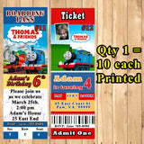 Thomas The Train Thomas and Friends Birthday Invitations Printed 10 ea with Env or Thank You Cards 10 ea Personalized Custom Made