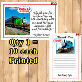 Thomas The Train Thomas and Friends Birthday Invitations Printed 10 ea with Env or Thank You Cards 10 ea Personalized Custom Made