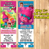 Trolls Printed Birthday Invitations 10 ea with Env Personalized Custom Made