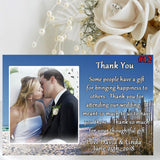 Wedding Photo Thank You Card 10 each Printed Personalized with Envelopes Custom Made