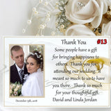 Wedding Photo Thank You Card 10 each Printed Personalized with Envelopes Custom Made