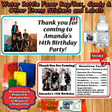 Why Don't We Printed Birthday Stickers Water Bottle Address Favor Labels Personalized Custom Made